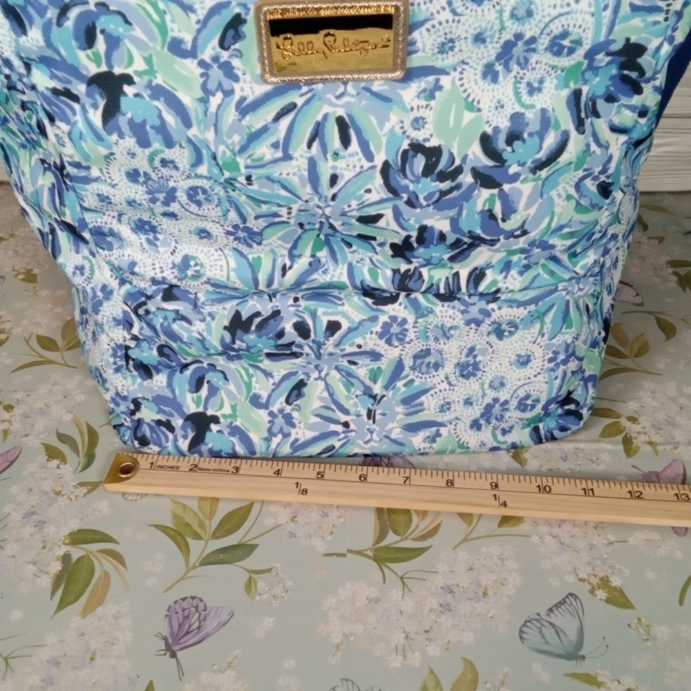 Lilly Pulitzer Insulated Wine Cooler Bag Or Drinks Blue Pinic Football Games - Picture 8 of 9